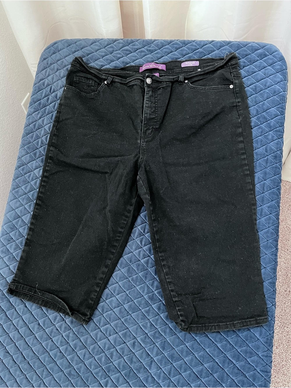 Black Amanda Capris Denim - Gloria Vanderbilt - Casual Cropped Pants Women 20W